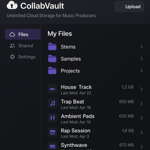 CollabVault's user interface offers powerful file management, all in the cloud