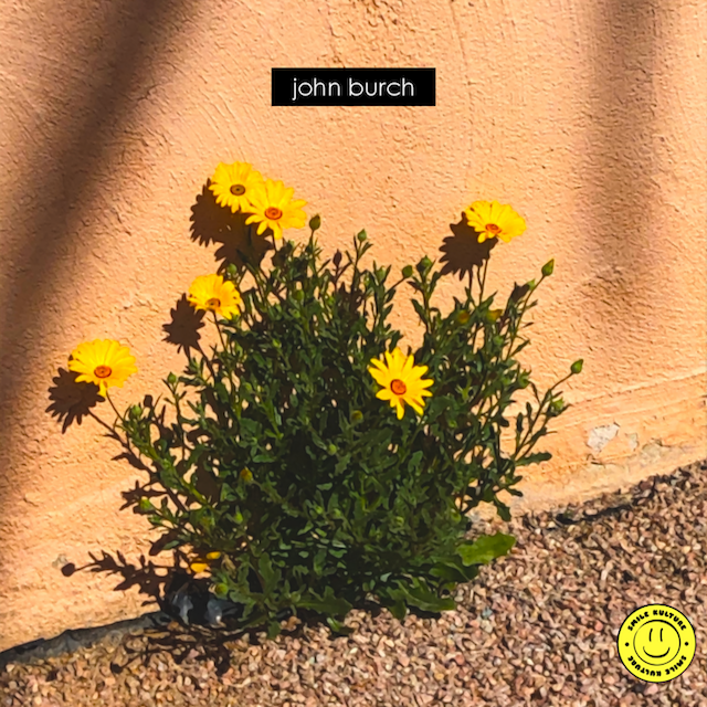 Album cover of Friday by John Burch with an image of sunflowers growing from a wall